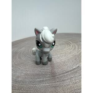 Littlest Pet Shop Gray Horse #524 No Saddle, Blue Eyes 2006